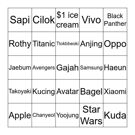 Bingo Card