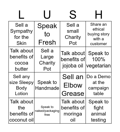 Ethical Buying Bingo Card