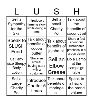 Ethical Buying Bingo Card