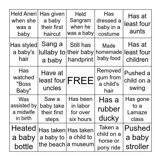 Bingo Card