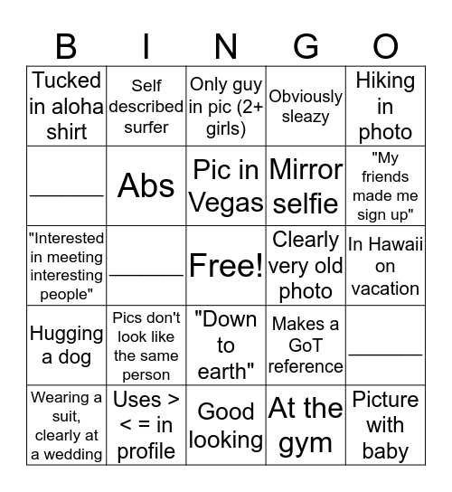 Bumble Bingo! Bingo Card