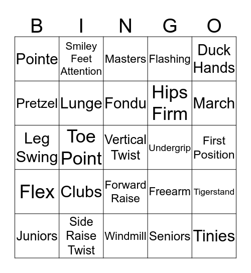 River City Bingo Card