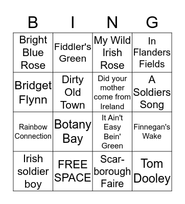 St. Patrick's Day  Bingo Card