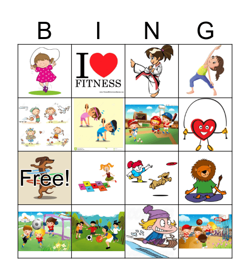 BE ACTIVE Bingo Card