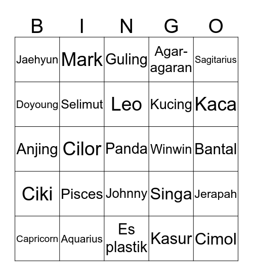 Marshya  Bingo Card