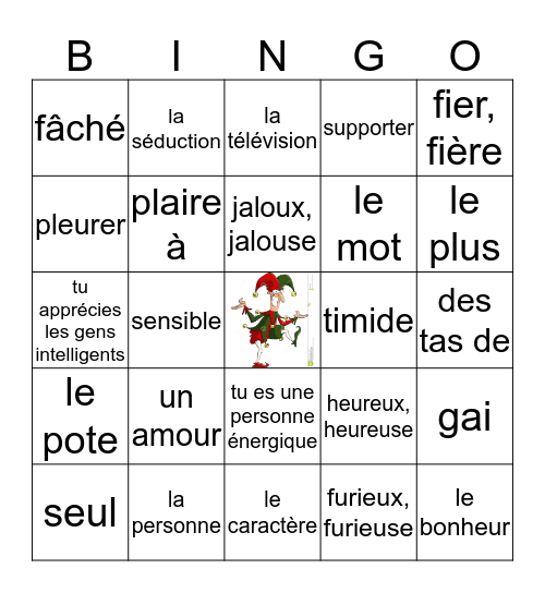 G2 - App 1 tm 3 - Unite 4 (F-N) Bingo Card