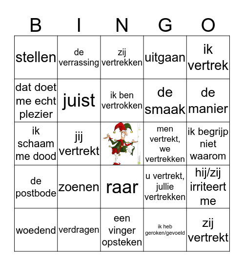 G2 - App 5 tm 10 - Unite 4 (N-F) Bingo Card