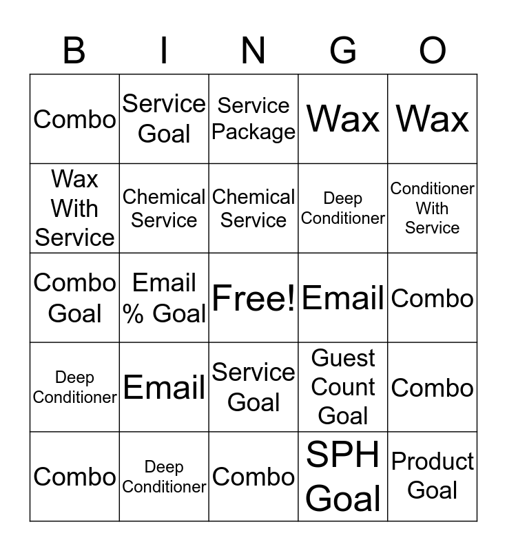 Smart Style Bingo Card