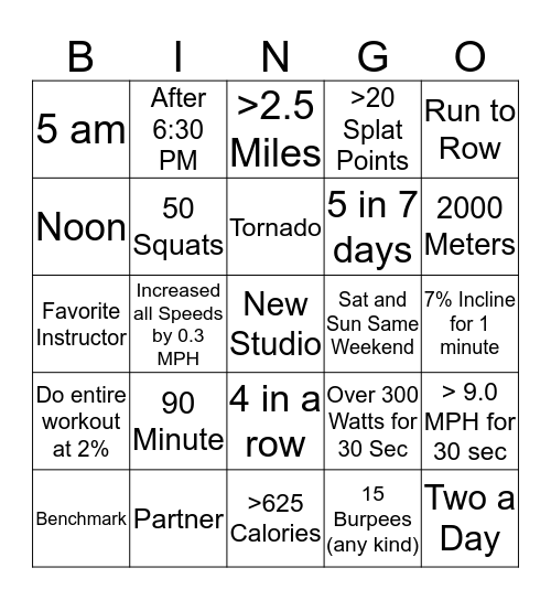 OT Bingo Card