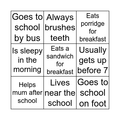 Find someone who... Bingo Card