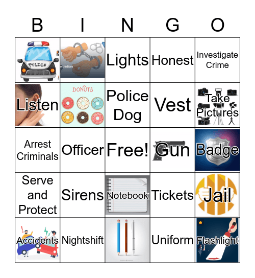 Police Bingo Card