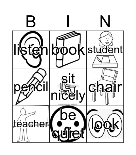 Classroom Bingo Card