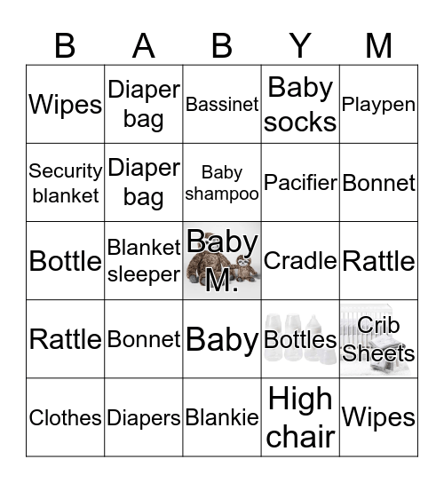 Baby M. Bingo Card