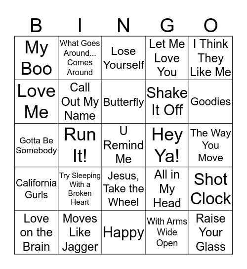 SINGO #1 Bingo Card