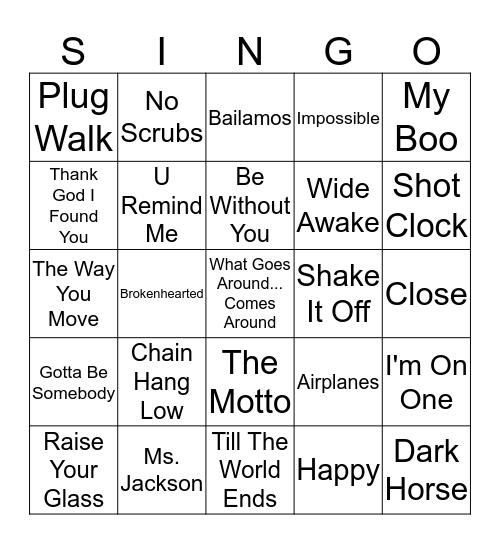 1 Bingo Card