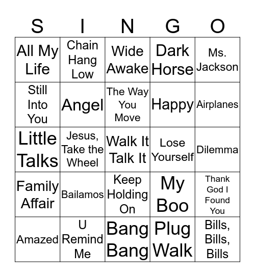 1 Bingo Card