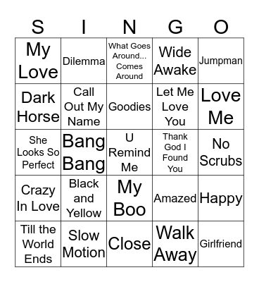 1 Bingo Card