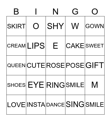 WOMEN's Day Bingo Card