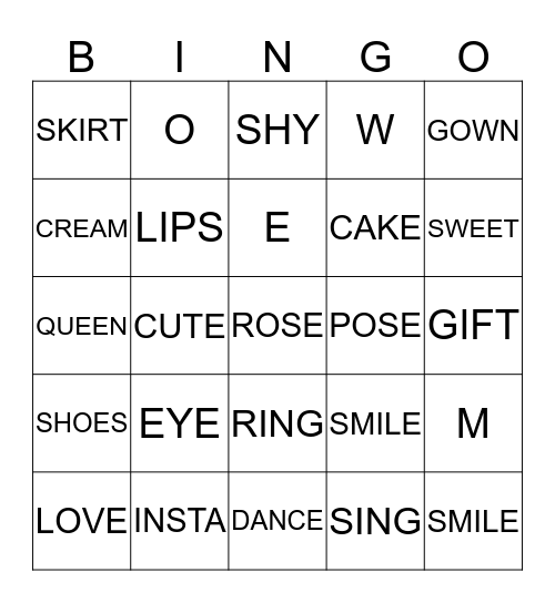 WOMEN's Day Bingo Card