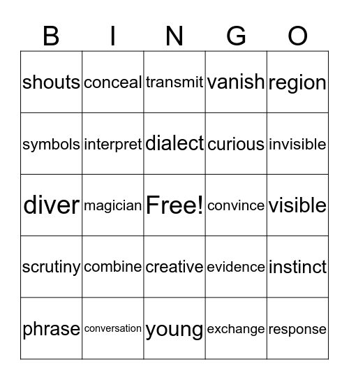 Sidewalks Level D Bingo Card