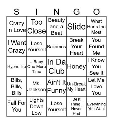 2 Bingo Card