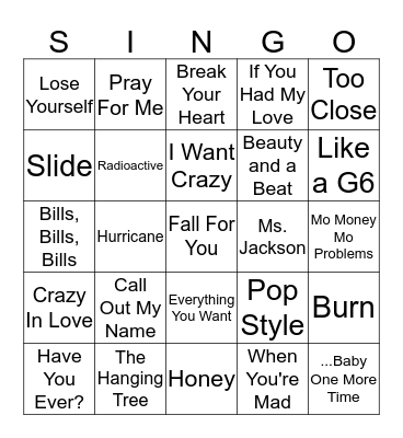 2 Bingo Card