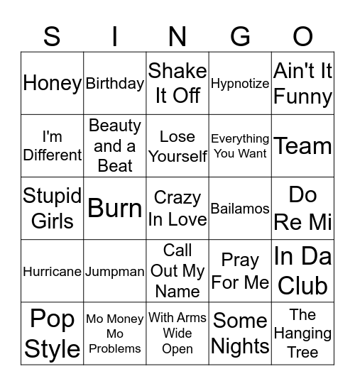 2 Bingo Card