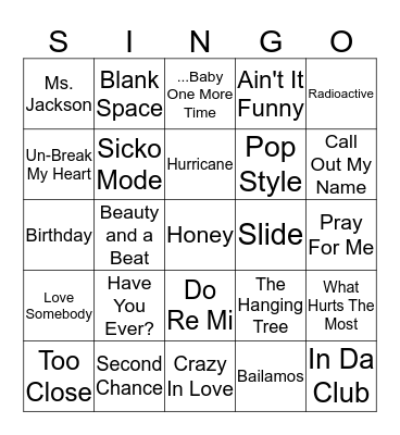 2 Bingo Card