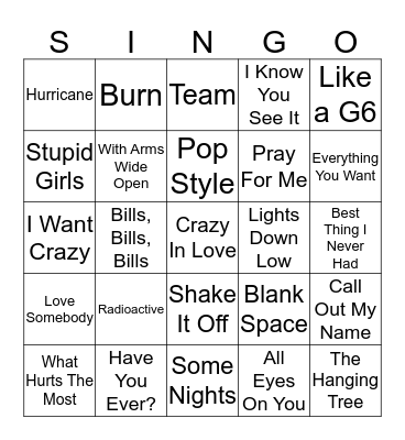 2 Bingo Card