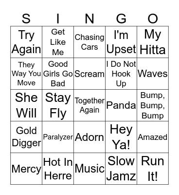 3 Bingo Card