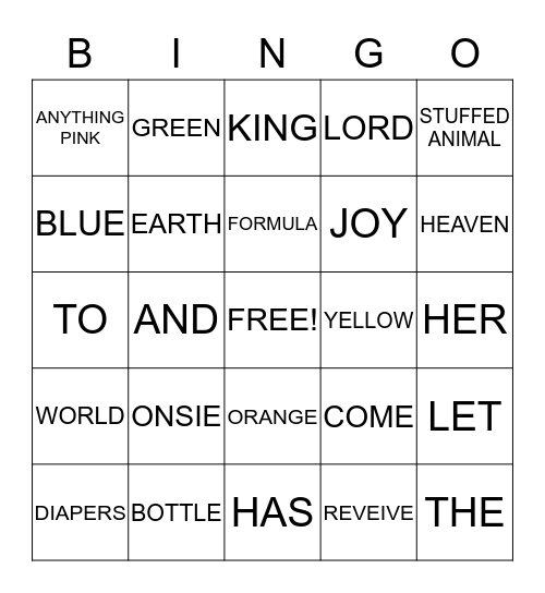 HAZEL GRACE BINGO Card