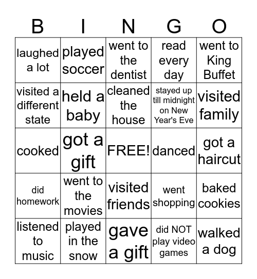 Welcome back from the break! Find someone who...... Bingo Card