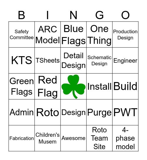 Roto Bingo Card