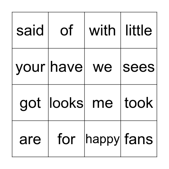 "Dig In" Sight Words Bingo Card