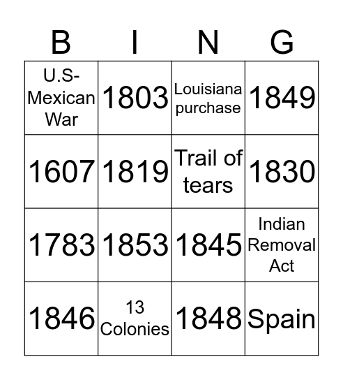 Manifest Desteny Bingo Card