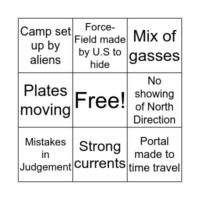 Bermuda Triangle Theories Bingo Card