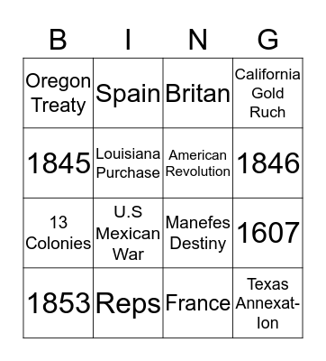 Manifest desteny Bingo Card