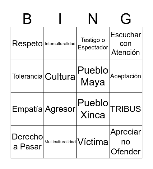 LOTERÍA Seminario #5 CDA Bingo Card