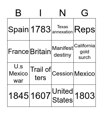 Maniefest desteny Bingo Card