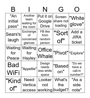 LSL Bingo Card