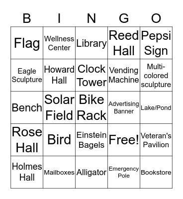 FGCU BINGO Card