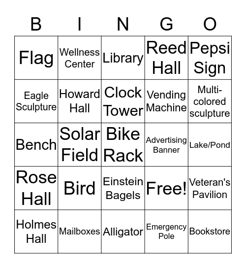 FGCU BINGO Card