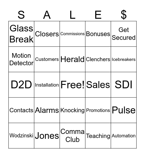*GET SECURED BINGO* Bingo Card