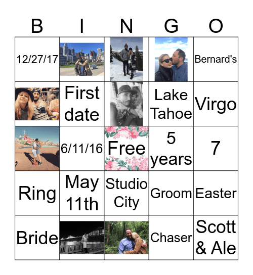 B R I D A L  Bingo Card