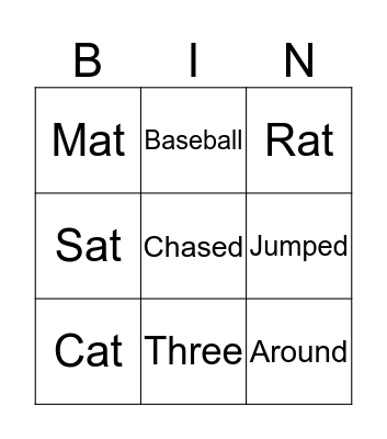 Nati Bingo Card