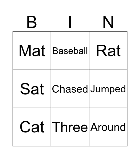 Nati Bingo Card