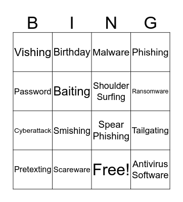 Bingo Engineering Bingo Card
