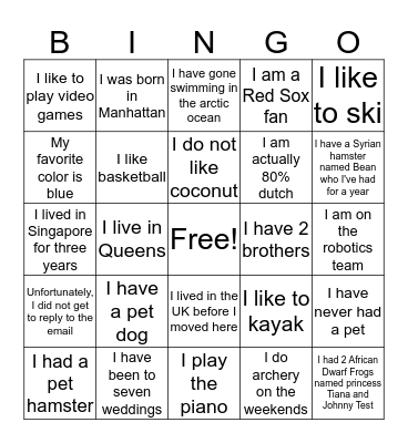 Makerspace Icebreaker (For the rest) Bingo Card