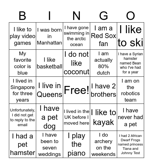 Makerspace Icebreaker (For the rest) Bingo Card