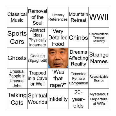 Haruki Murakami Bingo Card